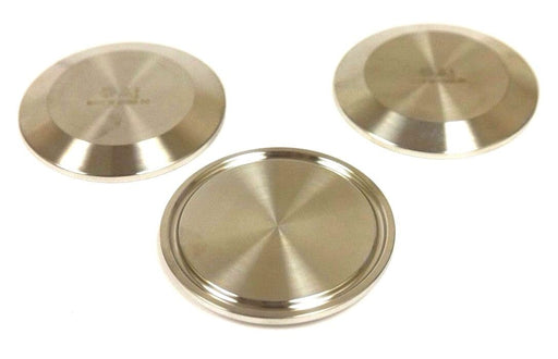 LOT OF 3 NEW ALFA LAVAL 16AMP-2-304-7 SS END CAPS 16AMP 2" 304