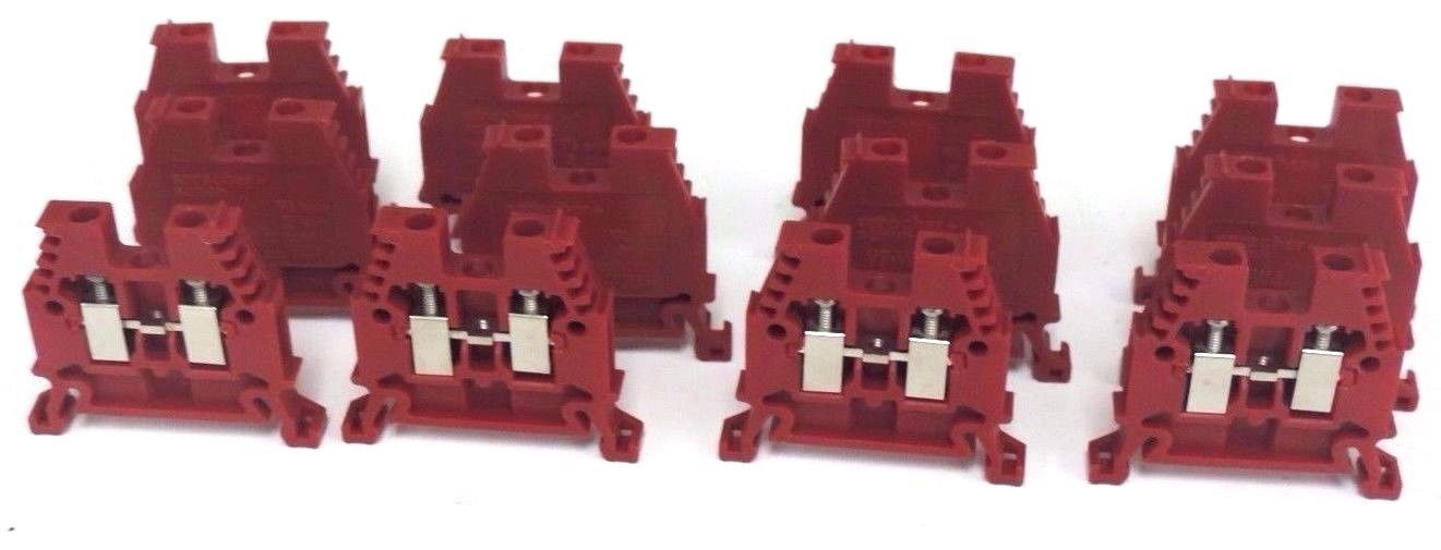 NEW SPRECHER+SCHUH V7-W4-RE TERM FEEDTHRU RED V7W4RE QTY: 12