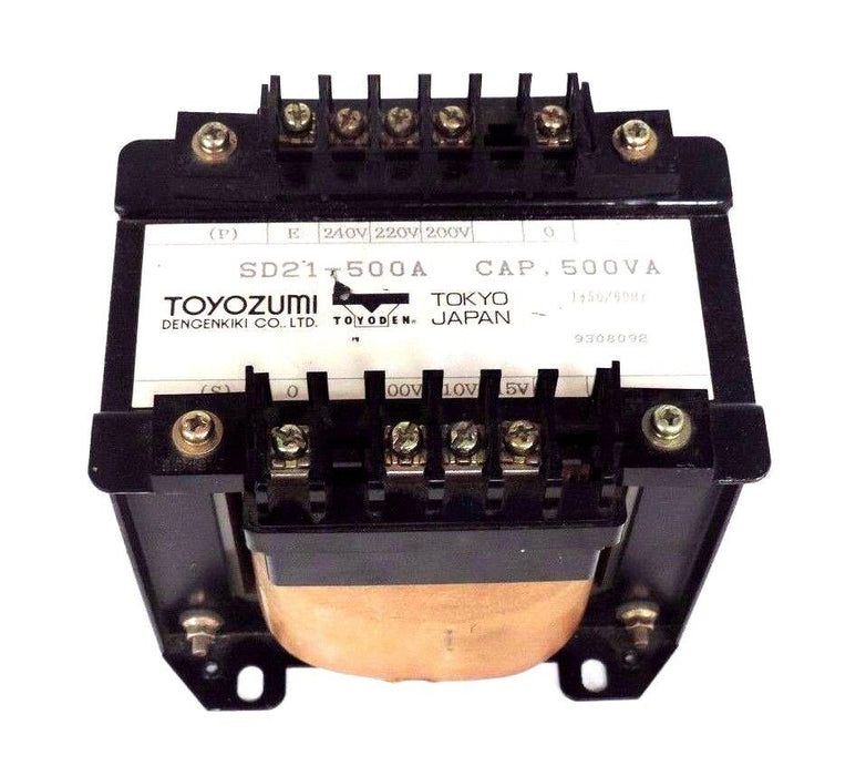 TOYOZUMI DENGENKIKI SD21-500A TRANSFORMER 500VA, 50/60HZ, SD21500A