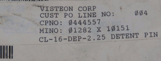 NEW CARR LANE CL-16-DEP-2.25 DETENT PIN CL16DEP225