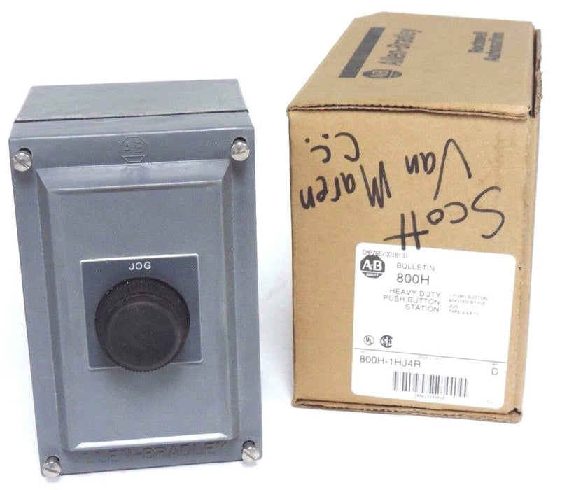 NIB ALLEN BRADLEY 800H-1HJ4R HEAVY DUTY PUSHBUTTON STATION 800H1HJ4R SER. D