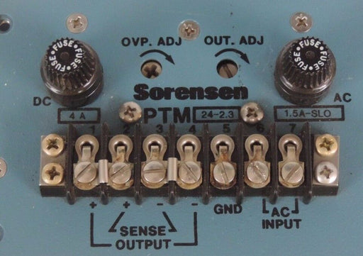 SORENSEN PTM 24-2.3 DC POWER SUPPLY 2.3AMP OUTPUT 105-125V