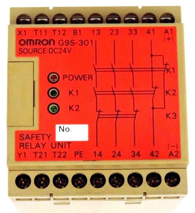 OMRON G9S-301 SAFETY RELAY UNIT 240VAC 50/60HZ 3A G9S301