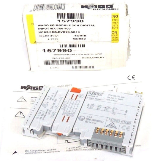 NIB WAGO 750-400 2 CHAN IN 24VDC MODULE 750400