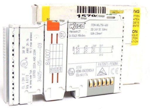 NIB WAGO 750-400 2 CHAN IN 24VDC MODULE 750400
