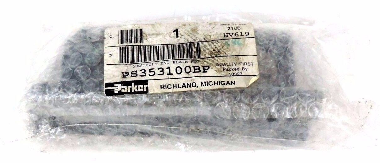 NEW PARKER PS353100BP MANIFOLD END PLATE NPT