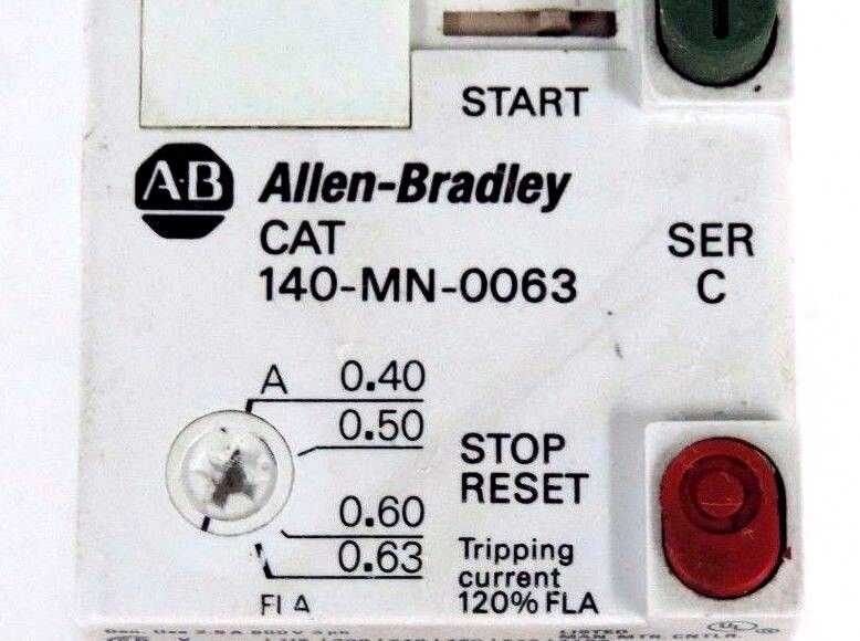 ALLEN BRADLEY 140-MN-0063 MANUAL STARTER SER C 140MN0063