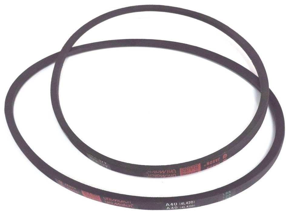 LOT OF 2 NEW JASON 4L420 V-BELTS