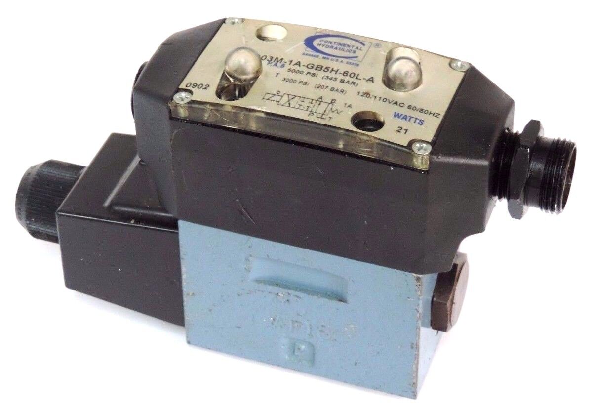 CONTINENTAL VSD03M-1A-GB5H-60L-A HYDRAULIC VALVE 21WATTS 110-120VAC 50/60HZ