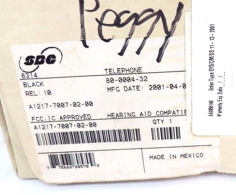 NIB AASTRA MERIDIAN SBS 8314 WIRELESS TELEPHONE BLACK