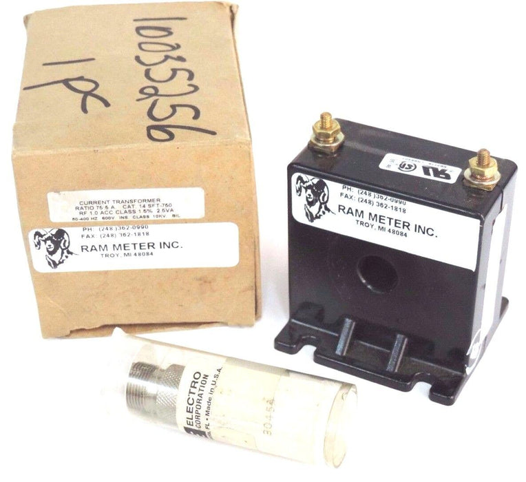 NIB RAM METER INC. SFT-750 CURRENT TRANSFORMER CAT. 14 SFT-750