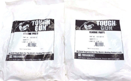 LOT OF 2 NEW TOUGH GUN 415-332-15 LINERS 15' 3/32, 41533215