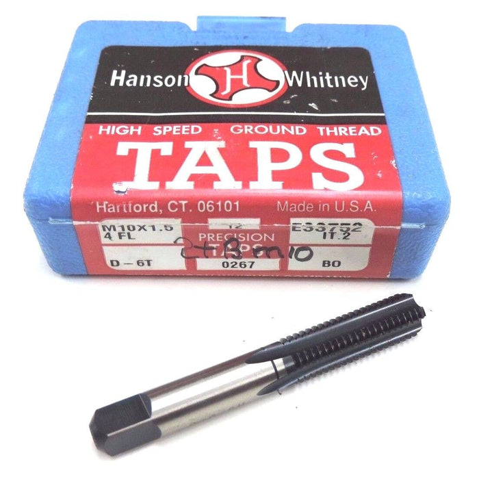 12 NIB HANSON WHITNEY M10X1.5 4 FL HIGH SPEED TAPS D-6T, E33752 IT.2