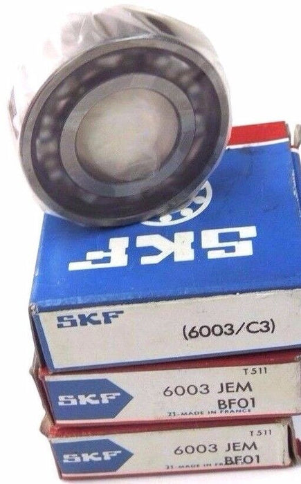 LOT OF 3 NIB SKF 6003 JEM SINGLE ROW BALL BEARINGS 6003JEM