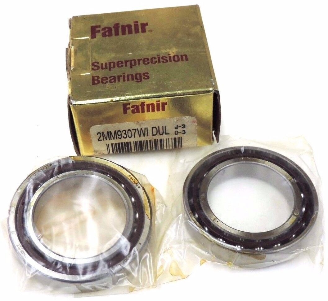 NIB FAFNIR 2MM9307WI DUL SPINDLE BEARING PAIR