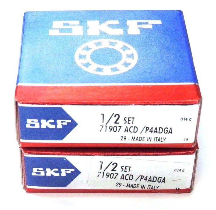 SET OF 2 NIB SKF 71907 ACD /P4ADGA SUPER PRECISION BEARINGS 71907ACDP4ADGA