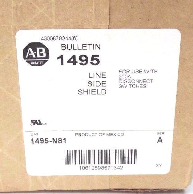 NEW SEALED ALLEN BRADLEY 1495-N81 SER. A LINE SIDE SHIELD 1495N81