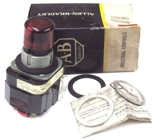 NIB ALLEN BRADLEY 800T-PT16 PUSHBUTTON 800TPT16 SER. N W/ 800T-XA SER. C CONTACT