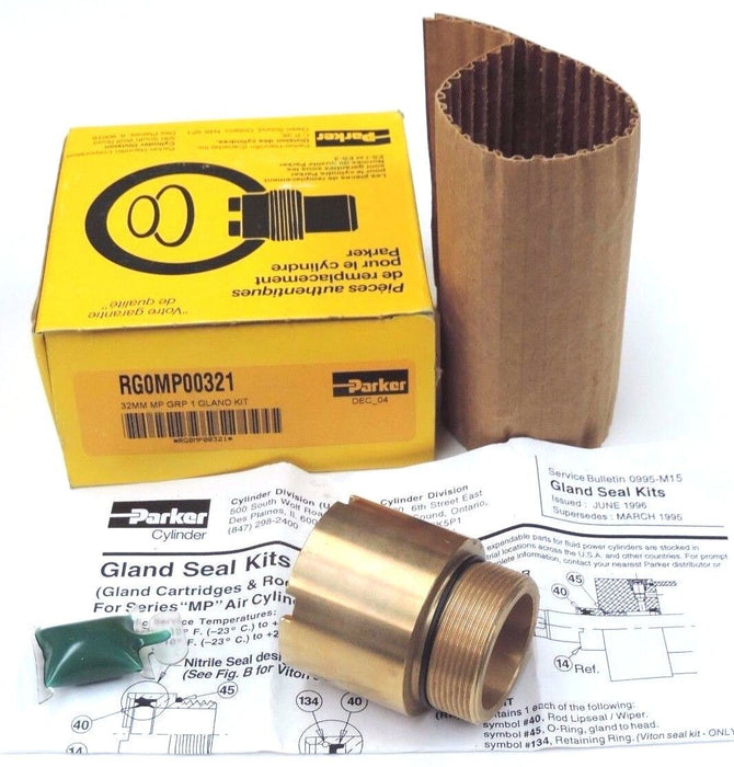 NIB PARKER RG0MP00321 32MM MP GRP 1 GLAND KIT 125MM BORE 32MM ROD
