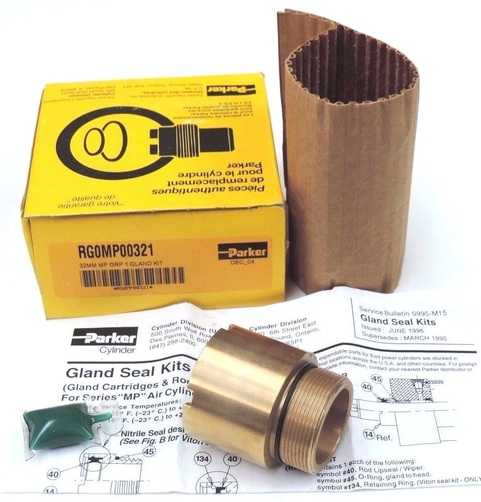 NIB PARKER RG0MP00321 32MM MP GRP 1 GLAND KIT 125MM BORE 32MM ROD