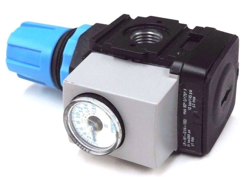 NEW FESTO LR-M1-G1/4-10GI PRESSURE REGULATOR 21 BAR 300 PSI, LRM1G1/410GI