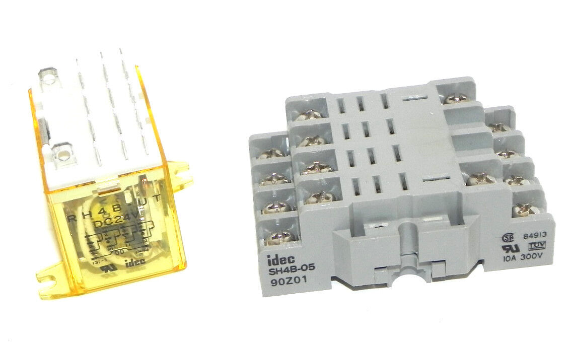 IDEC SH4B-05 RELAY SOCKET WITH RH4B-UT-DC24V RELAY RH4BUTDC24V