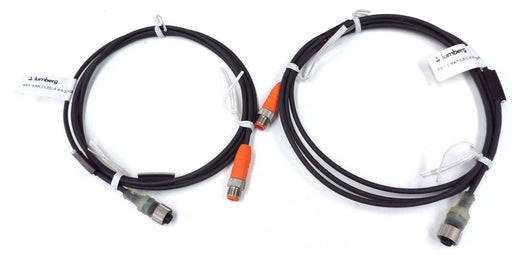 LOT OF 2 NEW LUMBERG RST3-RKT/LEDA4/3-224/2M, QD CABLE 3PIN MALE TO 3 PIN FEMALE