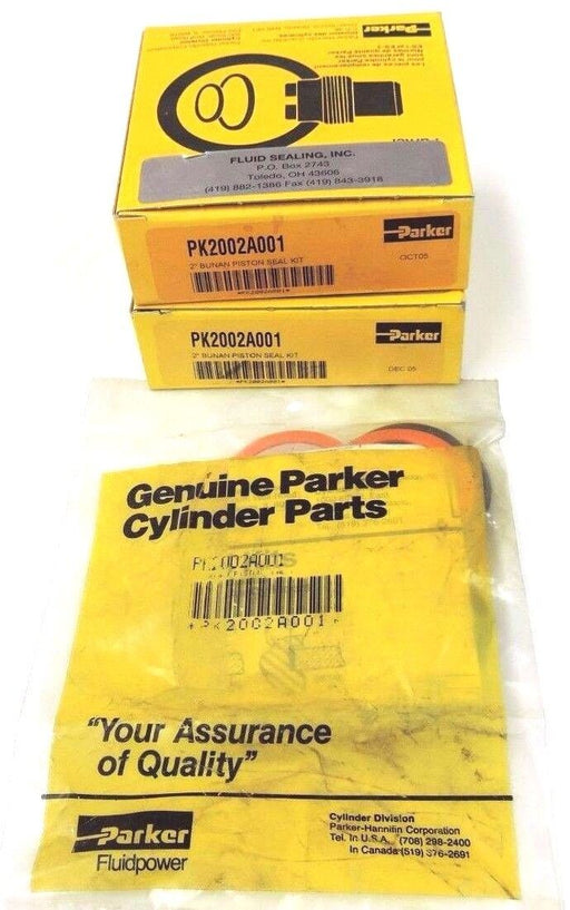 LOT OF 3 NEW PARKER PK2002A001 BUNAN PISTON SEAL KITS 2''