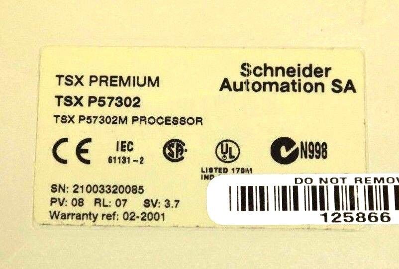 SCHNEIDER AUTOMATION TELEMECANIQUE TSX-P57302M PROCESSOR TSXP57302M TSX-P57-302