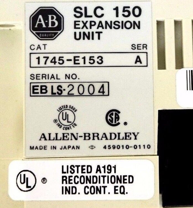 REMANUFACTURED ALLEN BRADLEY 1745-E153 SER. A EXPANSION MODULE 10-30 V 1745E153