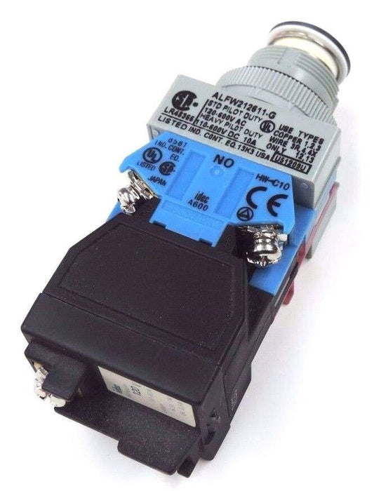 NIB IDEC ALFW212611-G PUSH BUTTON ALFW212611G, PRIMARY 120V, 50/60HZ