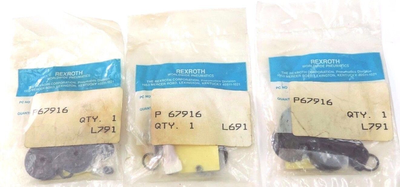 LOT OF 3 NEW REXROTH P67916 REPAIR KITS