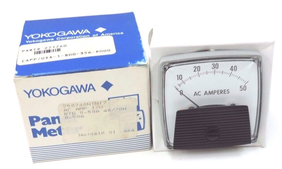 NIB YOKOGAWA 250240NTNT7 METER RANGE & SCALE 0-50A, 40/70H