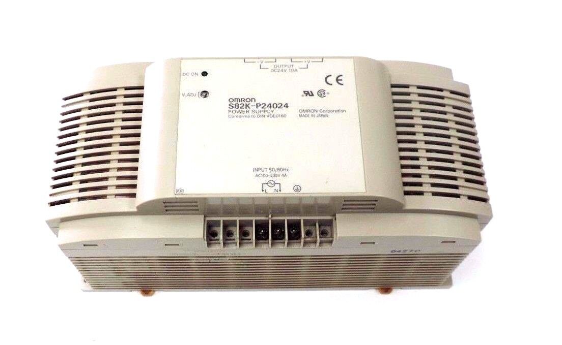 OMRON S82K-P24024 POWER SUPPLY 50/60HZ, 100/230VAC, 4A, 24VDC, S82KP24024