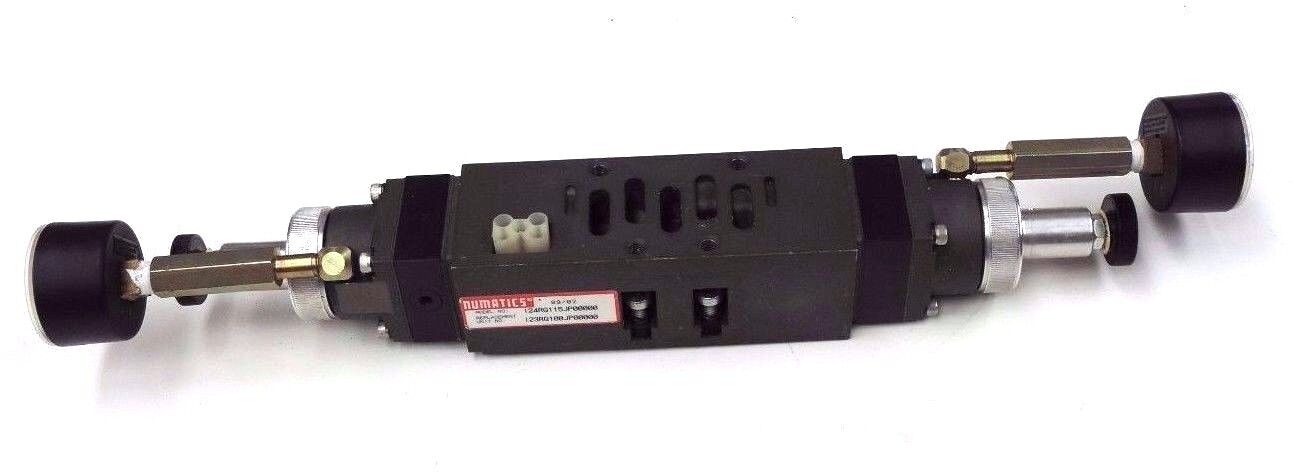 NEW NUMATICS I24RQ115JP00000 REGULATOR VALVE I23RQ100JP00000 W/ 214-103 GAUGES