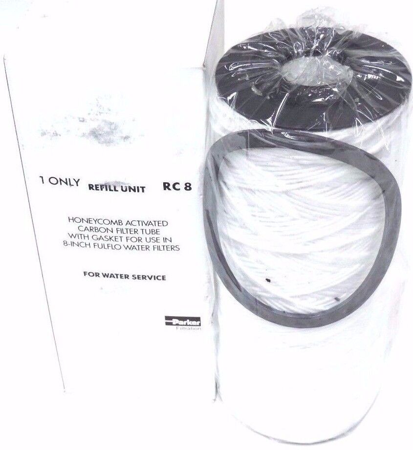 NIB PARKER RC8 REFILL UNIT HONEYCOMB ACTIVATED CARBON FILTER TUBE W/ GASKET