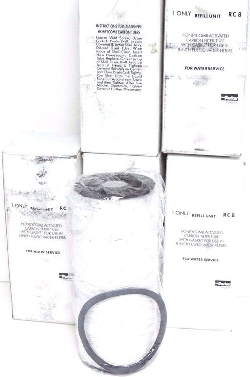 FIVE NIB PARKER RC8 REFILL UNIT CONEYCOMB ACTIVATED CARBON FILTER TUBE W/ GASKET