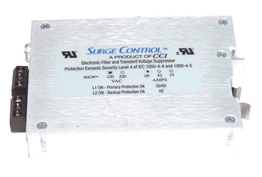 CCI SURGE CONTROL SDP 120 05 ELECTRONIC FILTER AND TRANSIENT VOLTAGE SURPRESSOR