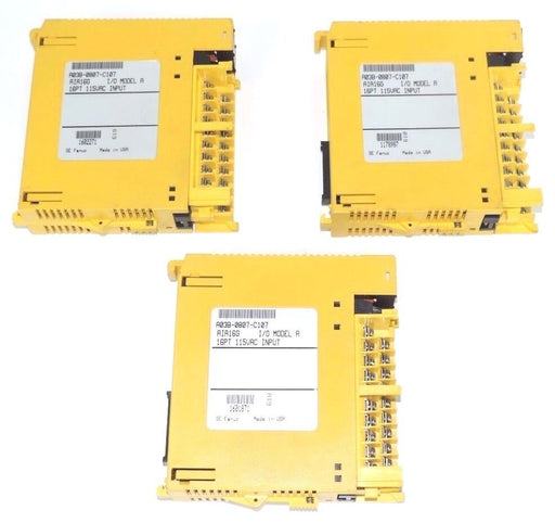 LOT OF 3 FANUC A03B-0807-C107 AIA16G INPUT MODULES A03B0807C107 W/O FRONT COVER