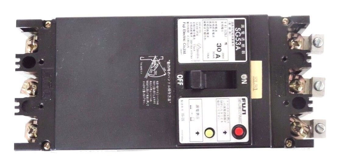 FUJI ELECTRIC SG53A CIRCUIT BREAKER 30A 200V