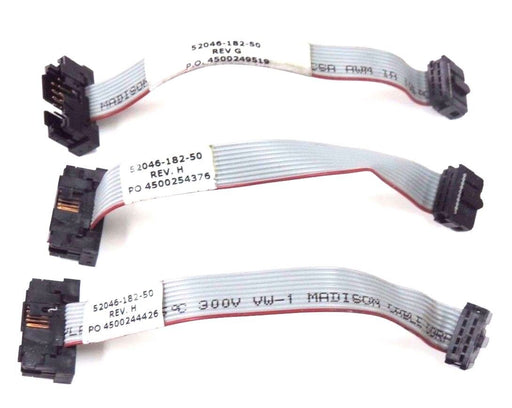LOT OF 3 SQUARE D BELDEN 52046-182-50 RIBBON CABLES REV. H, G, 5204618250