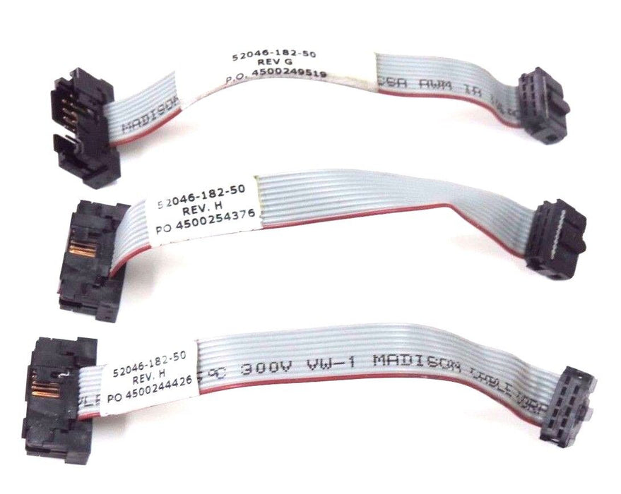 LOT OF 3 SQUARE D BELDEN 52046-182-50 RIBBON CABLES REV. H, G, 5204618250