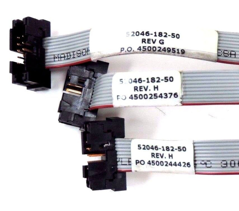 LOT OF 3 SQUARE D BELDEN 52046-182-50 RIBBON CABLES REV. H, G, 5204618250