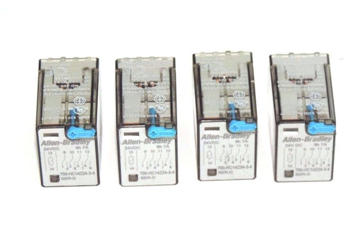 LOT OF 4 ALLEN BRADLEY 700-HC14Z24-3-4 SER. D RELAYS 24VDC 7A 700HC14Z2434