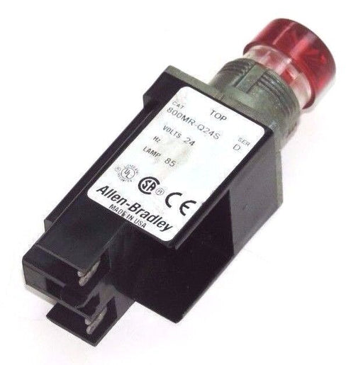 ALLEN BRADLEY 800MR-Q24S SER. D INDICATOR LIGHT RED 24V 800MRQ24S