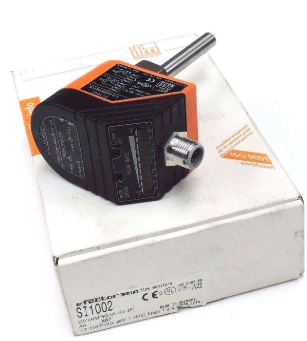NIB IFM EFECTOR SI1002 FLOW MONITOR SID10ADBFPKG/US-100-IPF, U: 20...36V DC