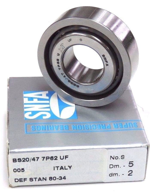 NIB SNFA BS20/47 7P62 UF SUPER PRECISION ANGULAR CONTACT BALL BEARING