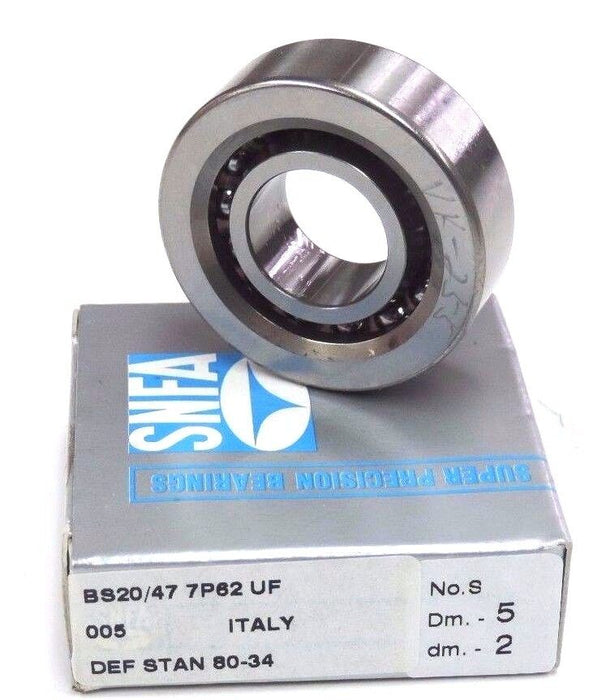 NIB SNFA BS20/47 7P62 UF SUPER PRECISION ANGULAR CONTACT BALL BEARING