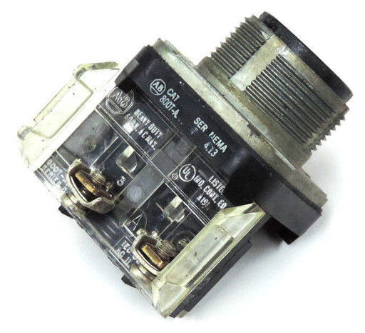 LOT OF 11 ALLEN BRADLEY 800T-A PUSHBUTTONS SER. T W/ 800T-XD1 CONTACTS SER. C