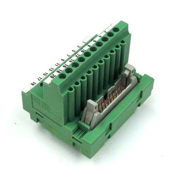LOT OF 10 PHOENIX CONTACT ET2 TERMINAL BLOCKS, 20 POSITION, 60 V